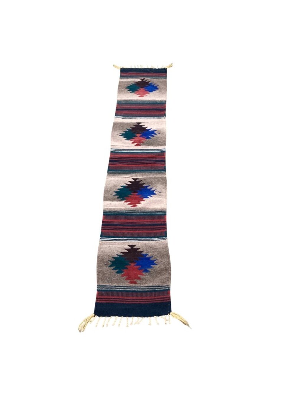 Handwoven Southwestern Zapotec Style Wool Runner Rug